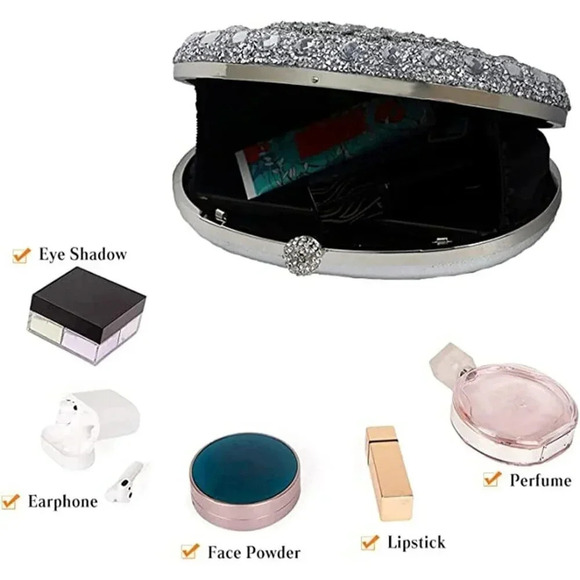 ❤️ Women's Bag Shiny Rhinestone Shoulder Bag,for Cocktail Formal - Picture 4 of 7